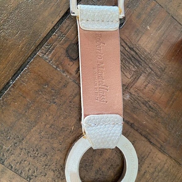 Roberto Mantellassi Silver Leather and Crystal Bracelet - Picture 8 of 9